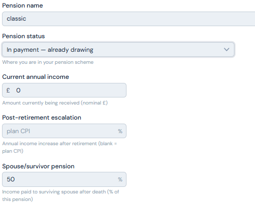 In payment input fields